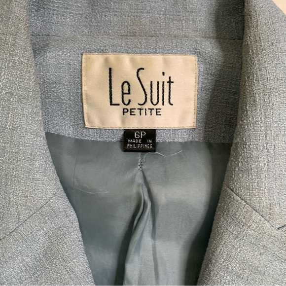 Light Blue Le Suit PETITE Two-Piece Suit - Picture 3 of 7